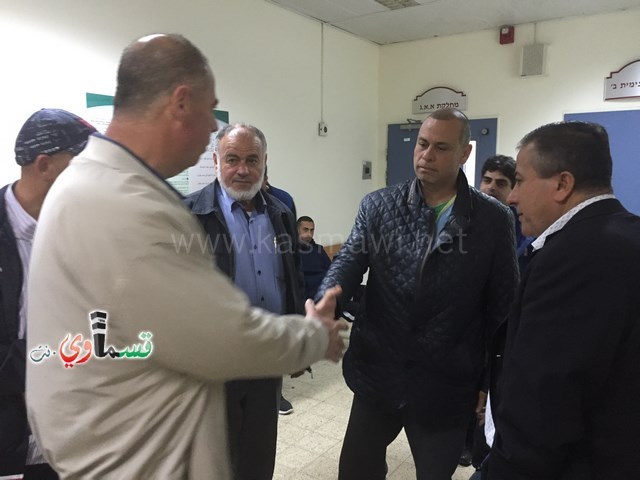 الرئيس عادل بدير ونوابه  في مُعايدة مرضية للسيد نكسون فريج والعديد من مرضى كفرقاسم في مستشفى هشارون